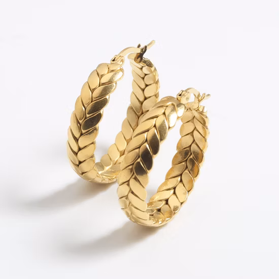 18K Gold Plated Fashion Wholesale Jewelry Stainless Steel Jewelry Earrings